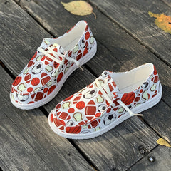 Women's Skate Shoes with Football Basketball Rugby Patterns