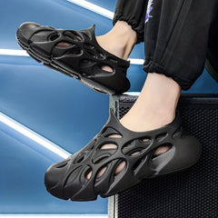 Men's Cut Out Clog Shoes Casual Outdoor Walking Shoes