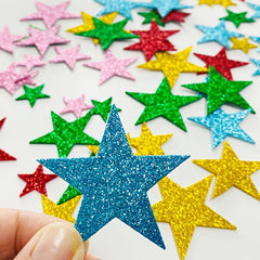 70pcs Colorful 3D Glitter Foam Stickers for DIY Crafts