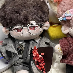 Cartoon Boy Doll Clothes Set Vest Shirt Pants Tie Belt