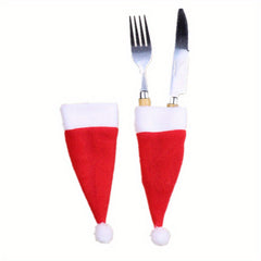 Mini Christmas Hat Wine Bottle Cover Hat Brushed Cloth