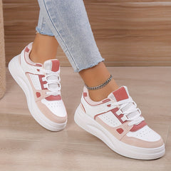 Women's Colorblock Casual Sneakers Flatform Non slip Sporty Shoes
