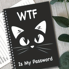 Cute Cat Spiral Password Notebook - Internet & Computer Login