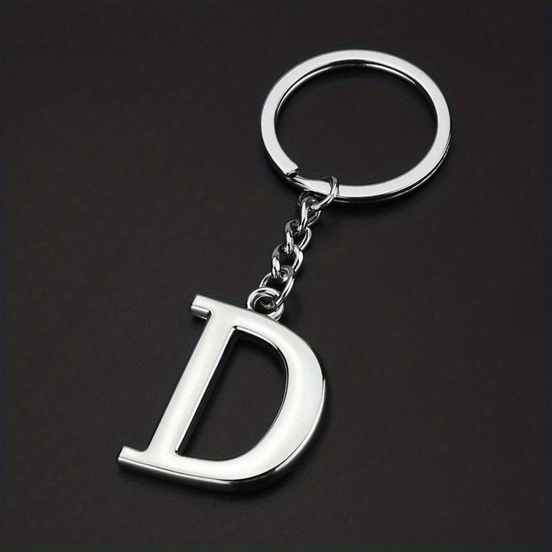 DIY A Letters Key Chain Charm 26 Letters Keychain Men Couple Gift