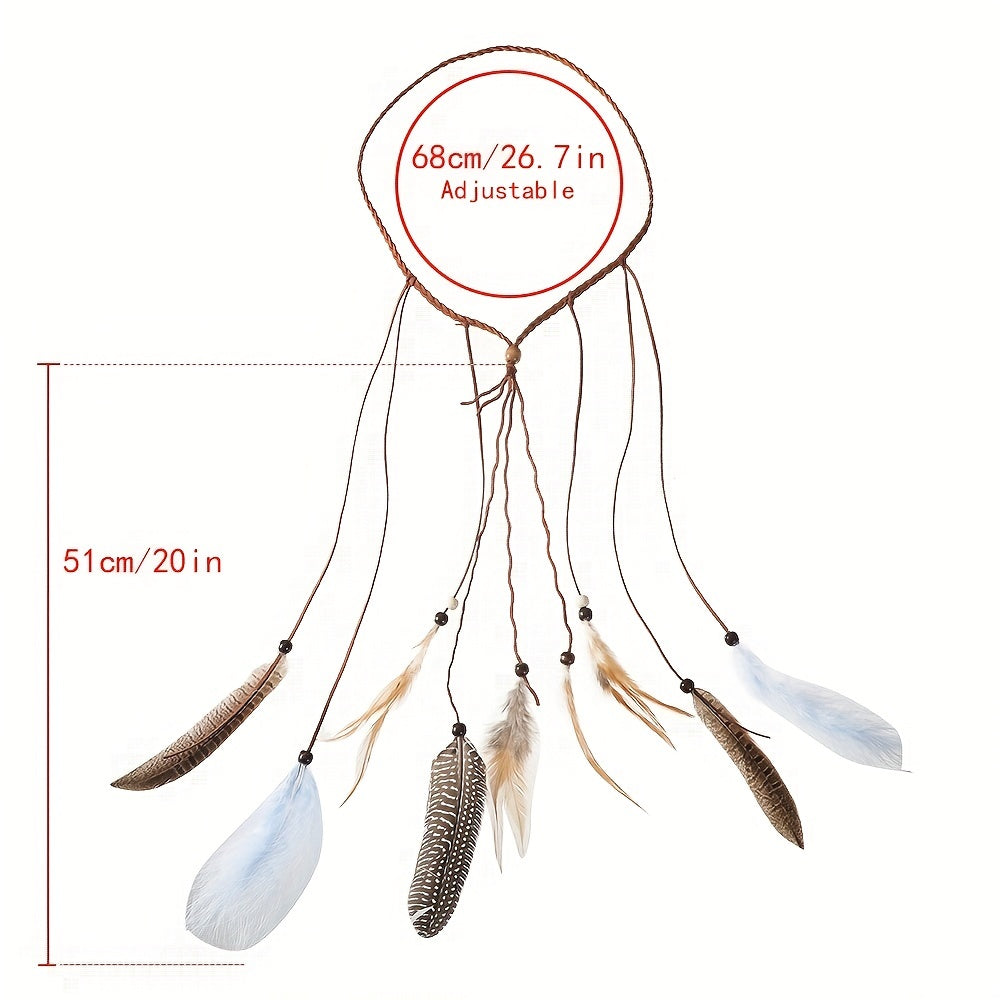 Bohemia Style Feather Headband Hippie Headwear Girls Accessories