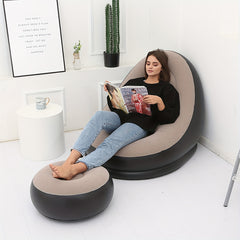 Lazy Inflatable Sofa Foldable Recliner Outdoor With Pedal