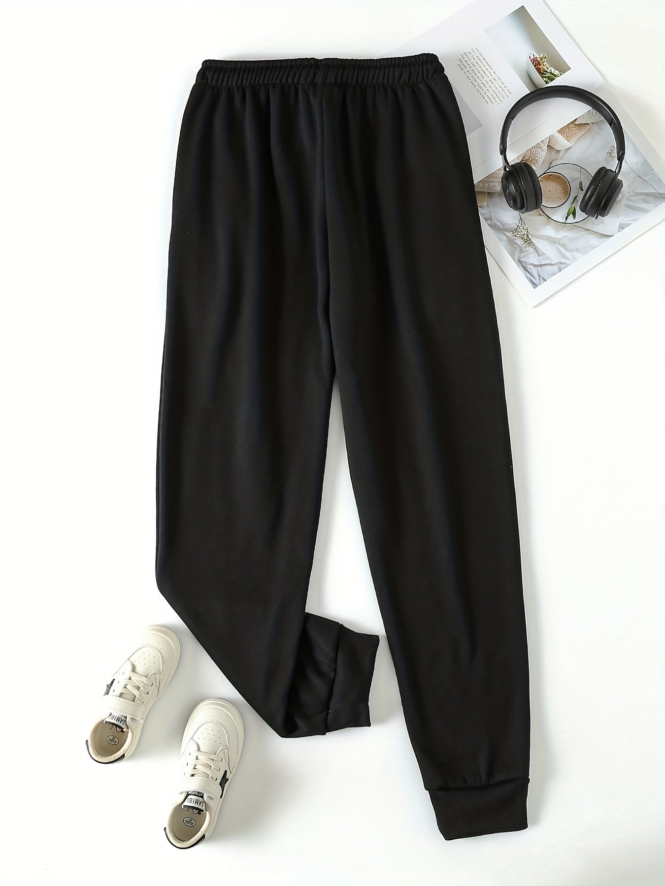Floral & Butterfly Print Joggers Casual Drawstring Jogger For Spring & Fall