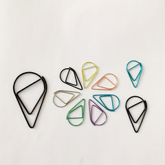 50pcs Large Paper Clips in Purple, Silver, Green - Office Supplies Stationery