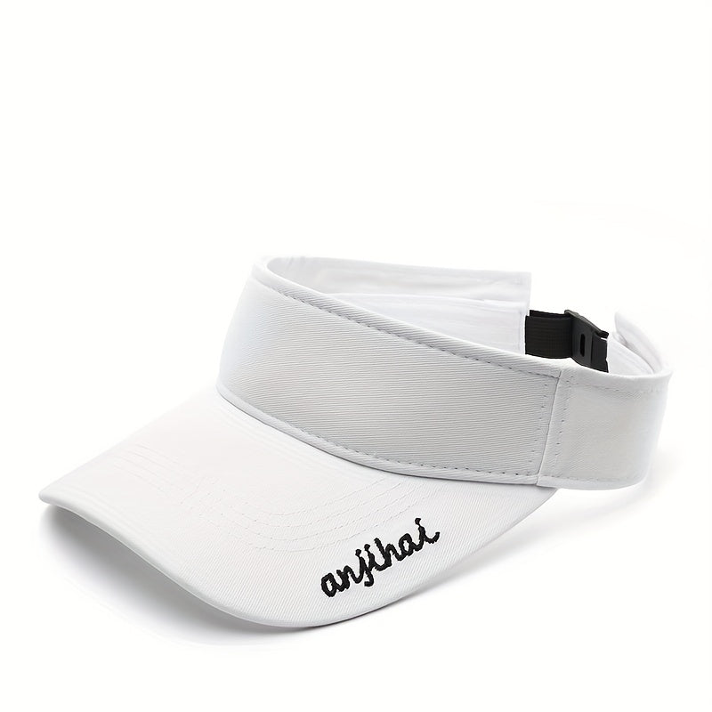 Men's Letter Embroidery Curved Eaves Sun Hat