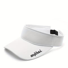 Men's Letter Embroidery Curved Eaves Sun Hat