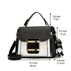 Stylish Top Handle Bag Faux Leather Purse Shoulder Bag