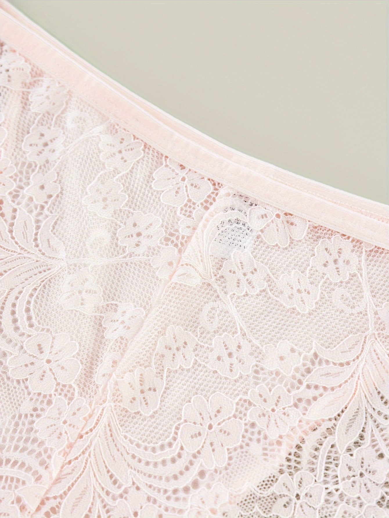 3 Pack Plus Size Panties Set Women's Plus Floral Lace Mid Rise Romantic Briefs