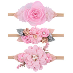 3 Piece Baby Girl Flower Hair Accessory Set