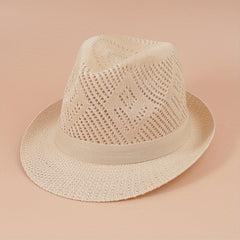 Men's Large Brim Straw Sun Hat Middle Aged Elderly