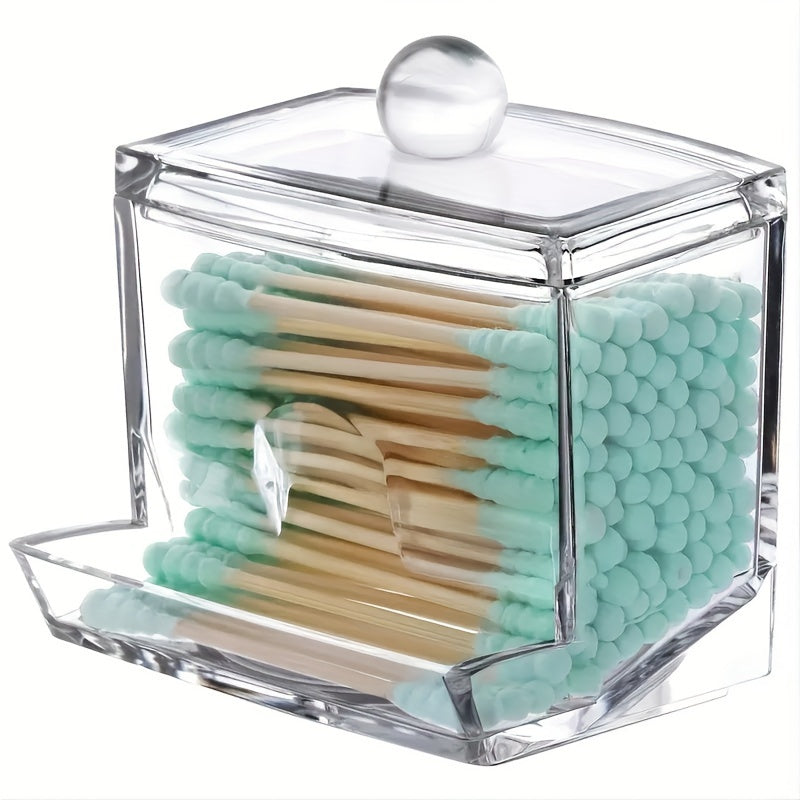 Clear Swab Rack Ball Dispenser for Bathroom Storage