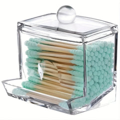 Clear Swab Rack Ball Dispenser for Bathroom Storage