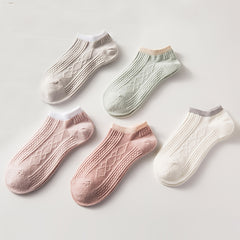5 Pairs Pastel Women's Ankle Socks