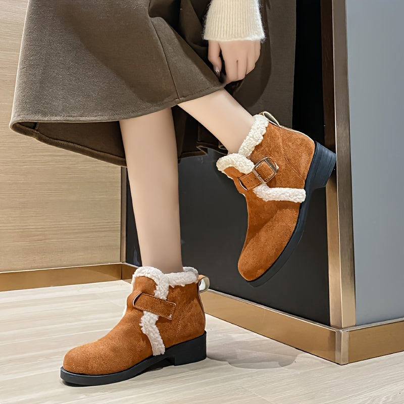Women's Plush Lined Thermal Furry Snow Boots