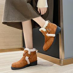 Women's Plush Lined Thermal Furry Snow Boots