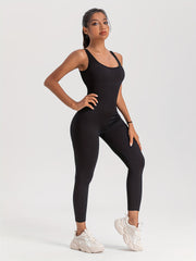 Ribbed Spots Jumpsuit Bodycon Sexy Body Shaper Sleeveless Bodysuit
