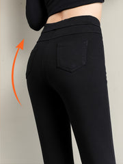 Skinny Stretchy High Waist Leggings Solid Color