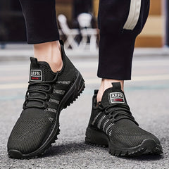 Men's Breathable Running Shoes Soft Sole Sneakers Lace Up