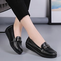 Women's Low Wedge Loafers Lightweight Slip On Loafers Women's Footwear