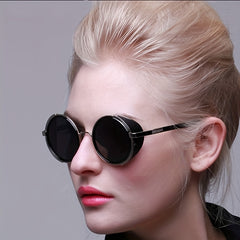 Steampunk Tinted Sunglasses, Y2K Retro Light Sensitive Glasses