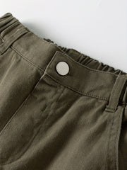 Boys Casual Cargo Pants Elastic Waist Jogger Pants With Pocket Kids Clothes