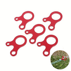 5pcs Aluminum Alloy Cord Adjusters 3 Holes Tent Canopy Buckle Rope Tightener