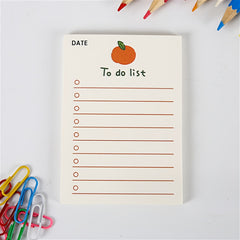 50pcs Fruit Memo Pad Girl Heart Notebook Cartoon Memo Pad
