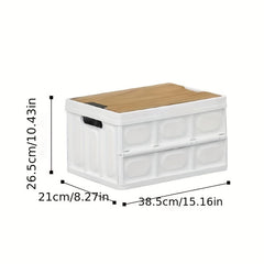 1pc Camping Storage Box Foldable Meal Box Car Organizing Storage Box