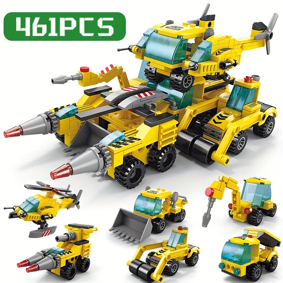 461pcs City Engineering Drill Truck Building Blocks Set Construction Toy