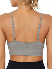 High Stretch Crop Tank Spaghetti Straps Fitness Top