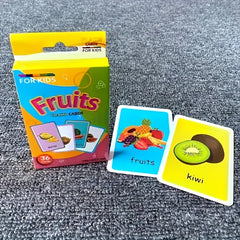 Visual Word Flashcards Set - Letters, Animals, Fruits, Colors, Body Parts