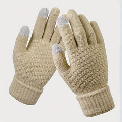 Winter Touch Screen Gloves Stretchy Knitted Fu