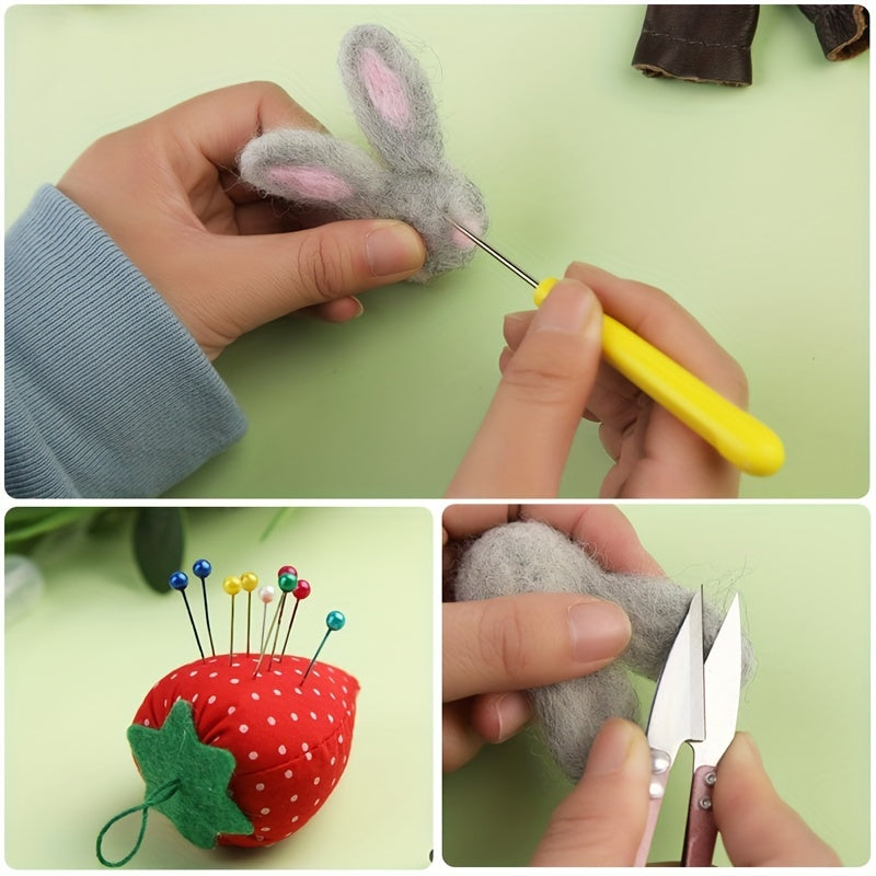 Complete Needle Felting Kit with 8 Felting Needles Tool 36 38 40 Gauge