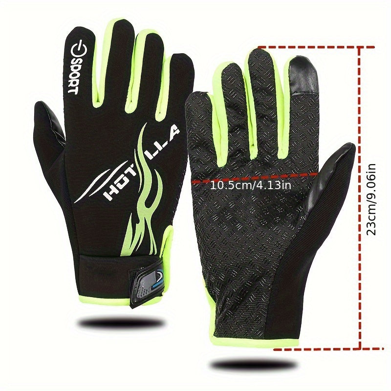 Outdoor Cycling Full Finger Gloves Touch Screen Non-slip Wear-resistant