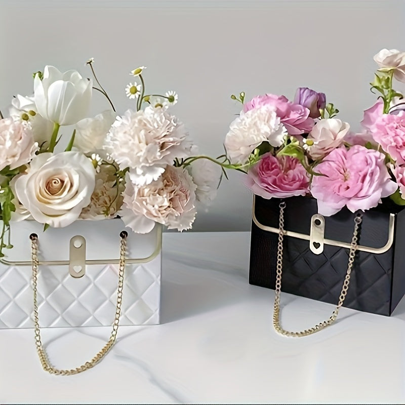 2pcs Rectangular Floral Packaging Box for Weddings and Parties