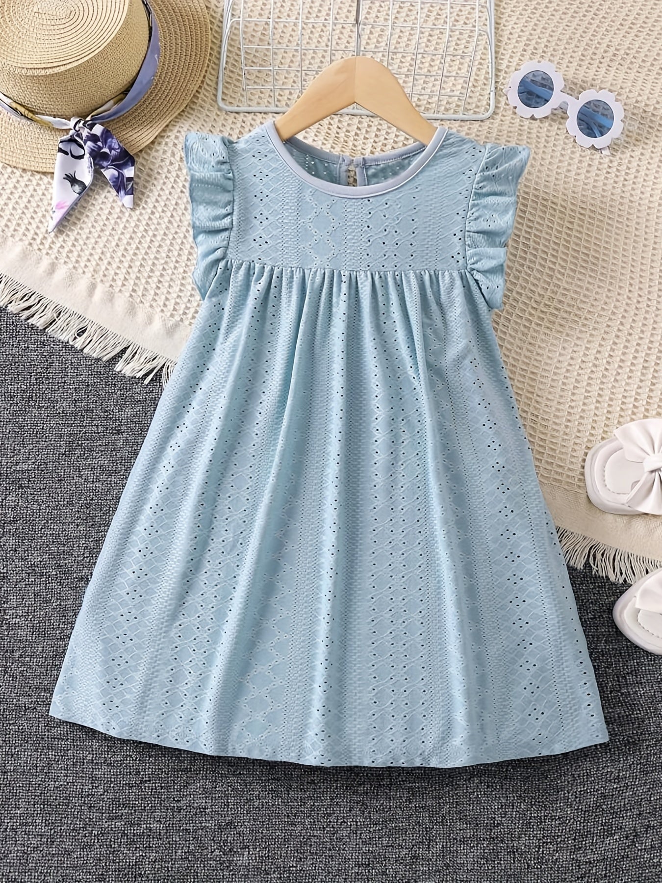 Girls Ruffle Dress Sleeveless Summer Party Wedding Princess Dress