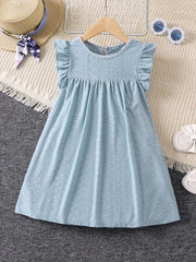 Girls Ruffle Dress Sleeveless Summer Party Wedding Princess Dress