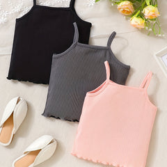 Girl's Cami Crop Tops Sleeveless Vests Set