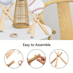 Mini Baseball Bat Bracket Baseball Holder Golf Tennis Ball Display Stand