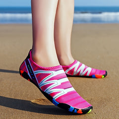 Women's Striped Water Shoes Barefoot Swimming Surfing Aqua Shoes