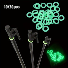 Fluorescent Silicone Tent Nail Rings Luminous Fishing Rod Rings