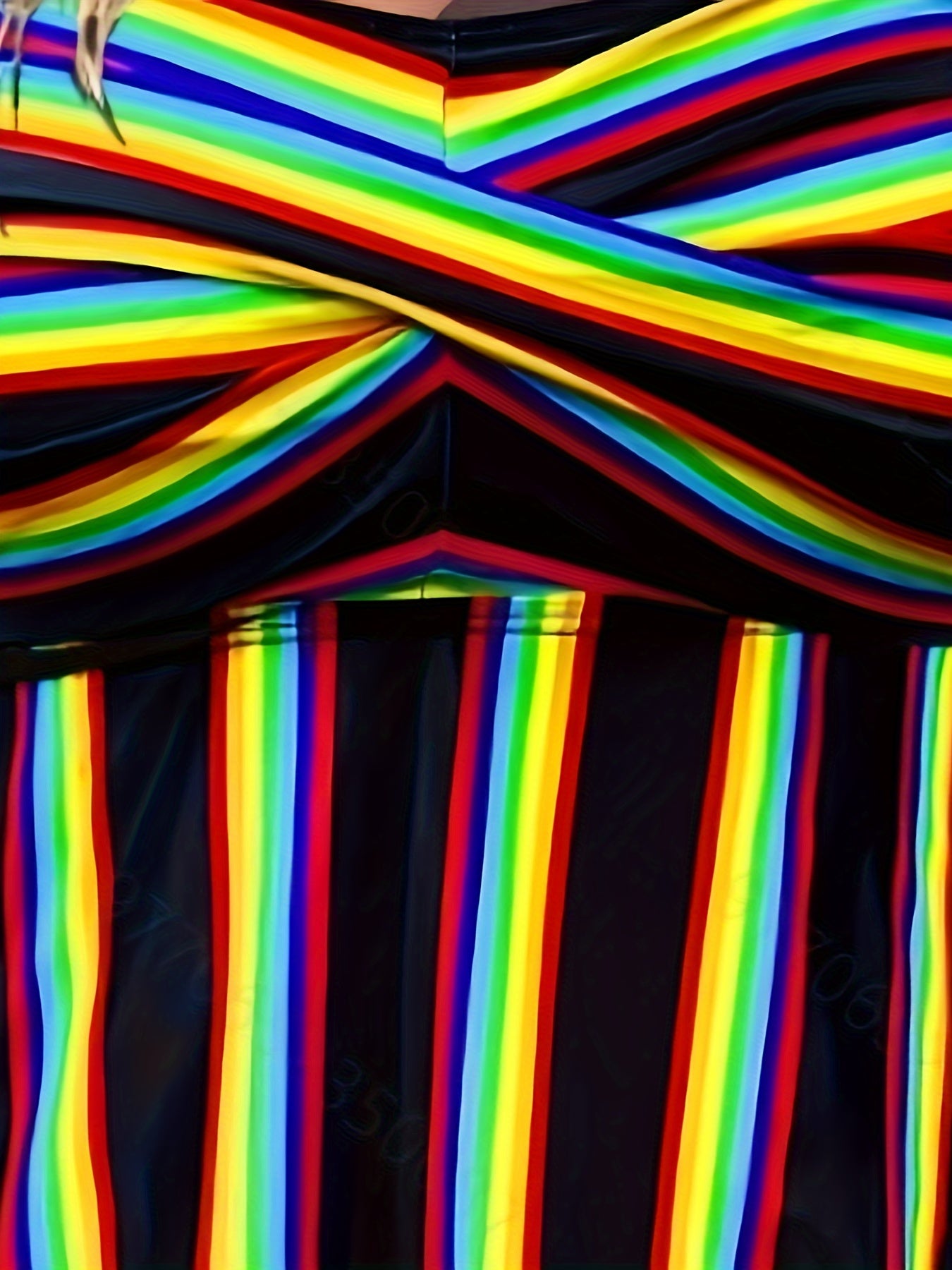 Rainbow Striped Tankini Set