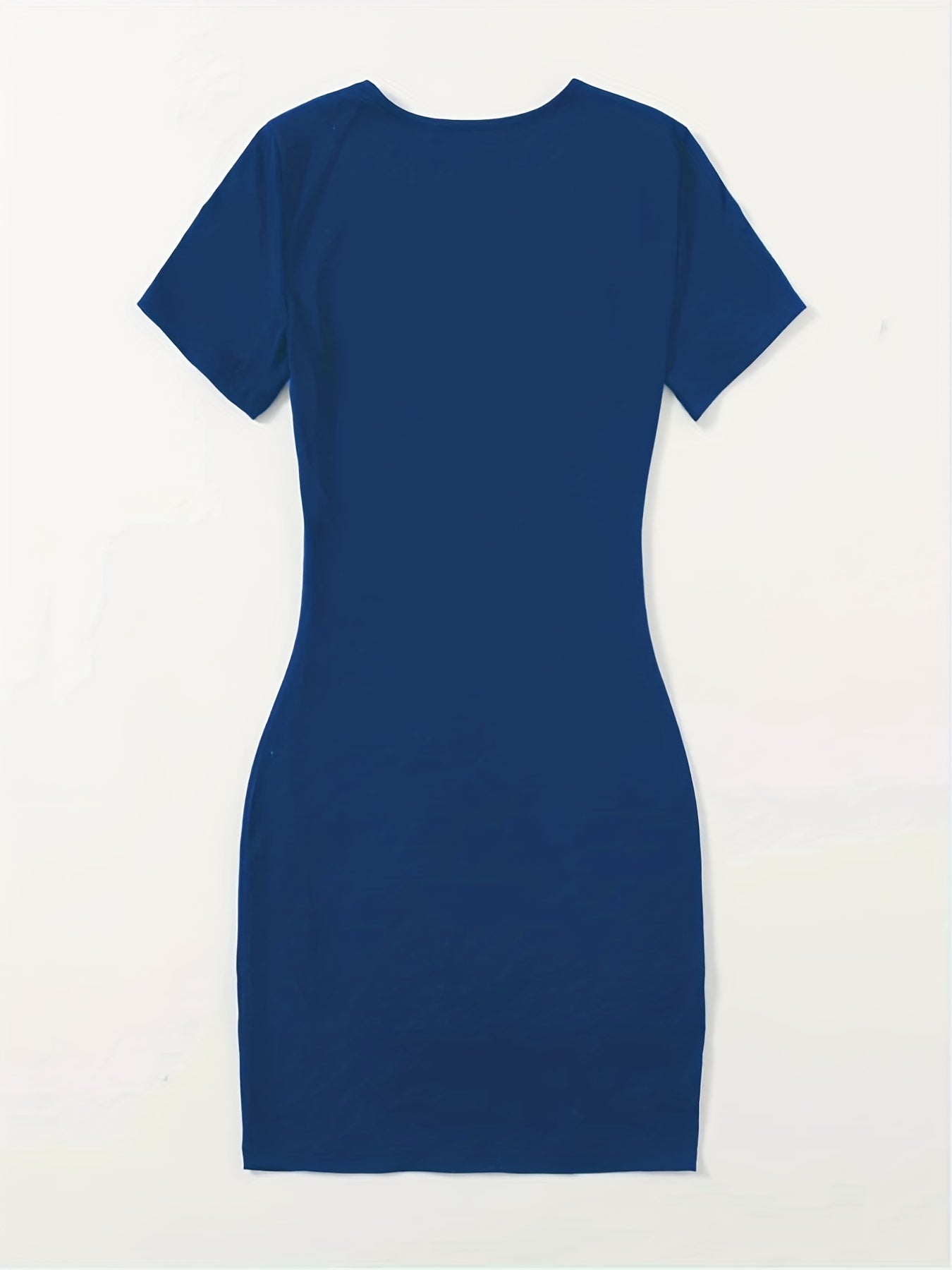 Letter & Heart Print Bodycon Dress Casual Tee Dress