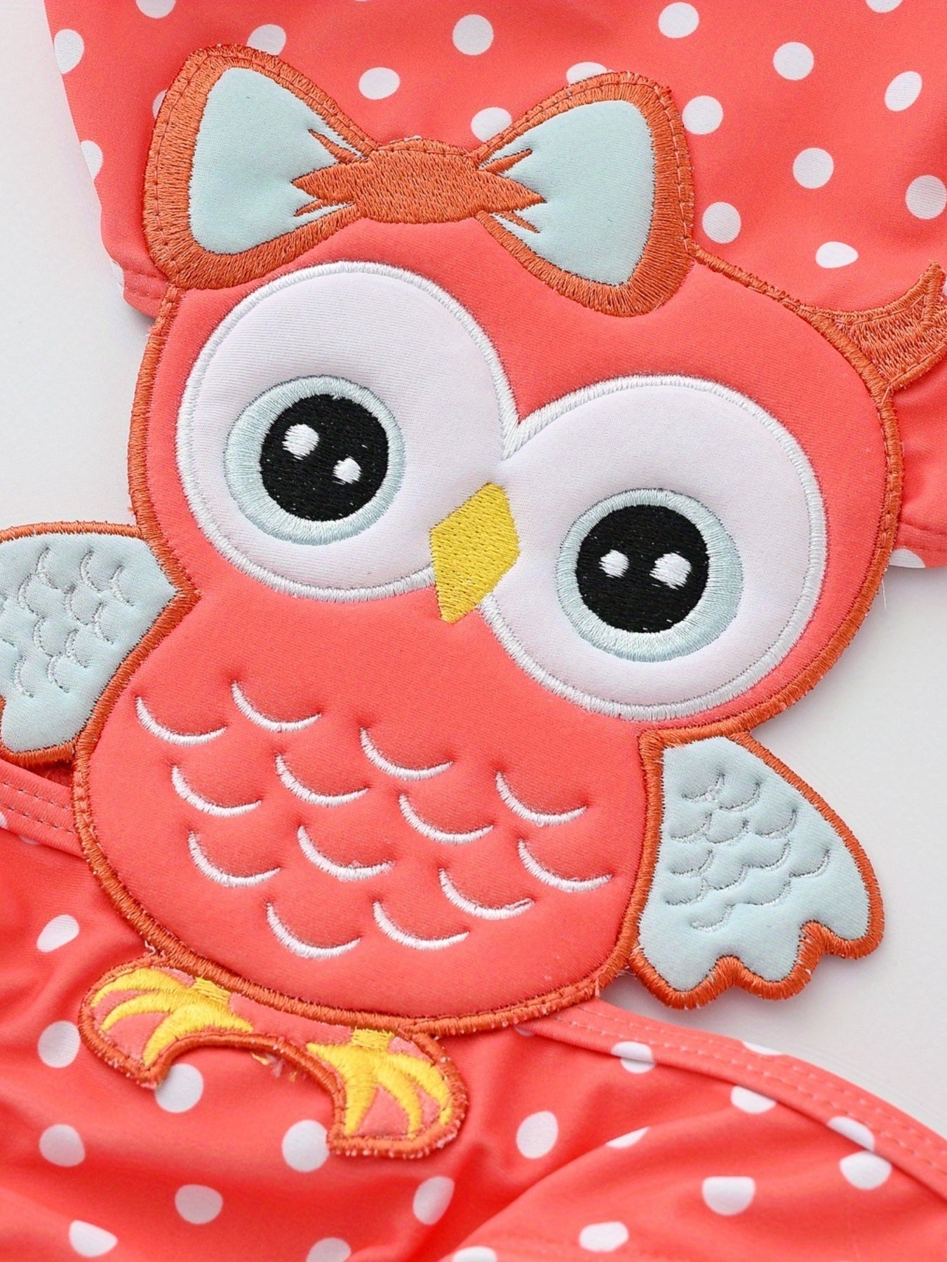 Girls Owl Embroidered One piece Swimsuit Kids Clothes
