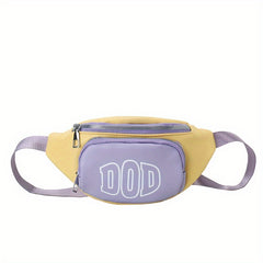 Kids Letter Print Chest Bag Satchel for Travel Hiking Shoulder Bag