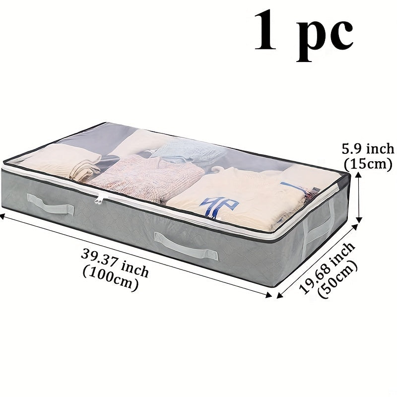 Under Bed Storage Box for Bedding Pillow Toys - Dustproof with Handles